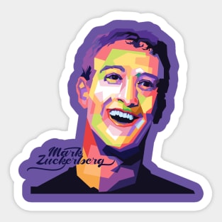 Marck zuckerberg pop art Sticker